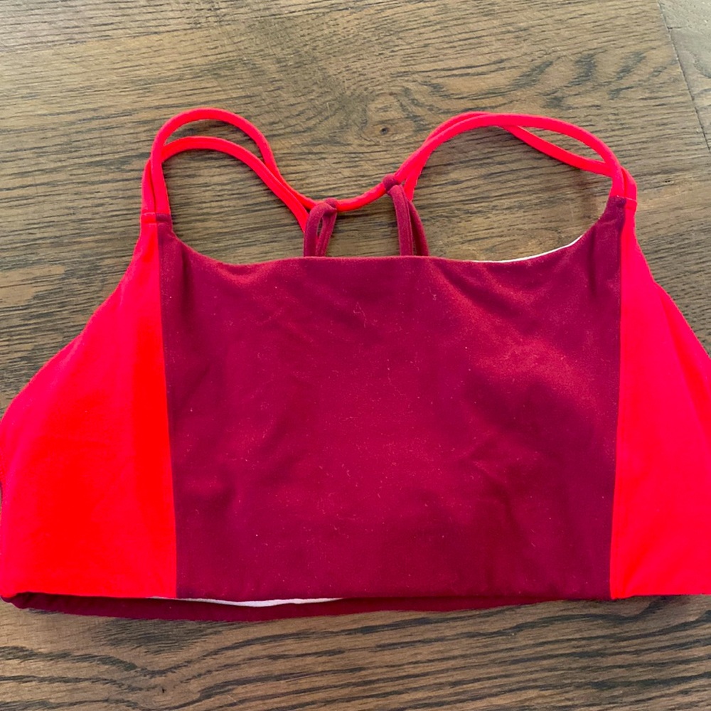 Red and Burgundy Sports Bra Size Small